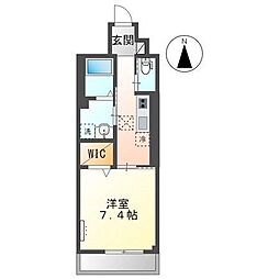 名古屋市営桜通線 太閤通駅 徒歩3分の賃貸マンション 1階1Kの間取り