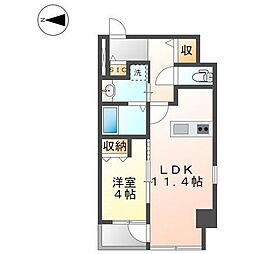 名古屋市営鶴舞線 伏見駅 徒歩2分の賃貸マンション 9階1LDKの間取り