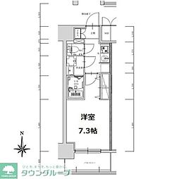 S-RESIDENCE亀島駅前ascent(アセント) 2階1Kの間取り