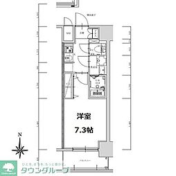 名古屋市営東山線 亀島駅 徒歩2分の賃貸マンション 13階1Kの間取り