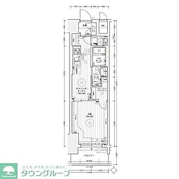エステムコート名古屋ライブゲート 7階1DKの間取り