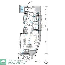 名古屋市営東山線 中村公園駅 徒歩7分の賃貸マンション 6階1Kの間取り