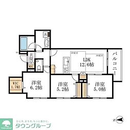 HEBEL MAISON 徳川園 2階3LDKの間取り
