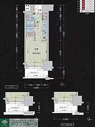 名古屋市営桜通線 太閤通駅 徒歩7分の賃貸マンション 13階ワンルームの間取り