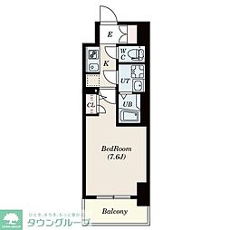 名古屋市営東山線 新栄町駅 徒歩4分の賃貸マンション 7階1Kの間取り