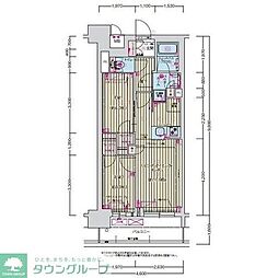 名古屋臨海高速あおなみ線 ささしまライブ駅 徒歩9分の賃貸マンション 14階2LDKの間取り