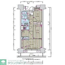 名古屋臨海高速あおなみ線 ささしまライブ駅 徒歩9分の賃貸マンション 7階2LDKの間取り
