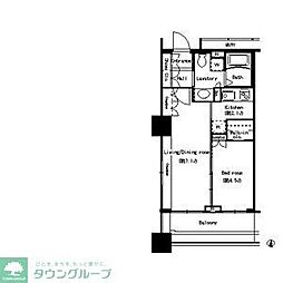 名古屋臨海高速あおなみ線 ささしまライブ駅 徒歩13分の賃貸マンション 5階1DKの間取り
