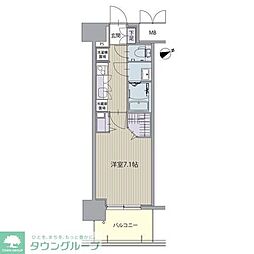 名古屋市営東山線 八田駅 徒歩2分の賃貸マンション 10階1Kの間取り