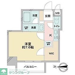 名古屋市営東山線 新栄町駅 徒歩8分の賃貸マンション 2階1Kの間取り