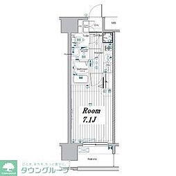 メイクスデザイン鶴舞 11階1Kの間取り