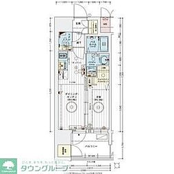 エステムコート名古屋ルノン 9階1DKの間取り