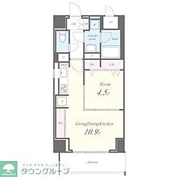 名古屋市営東山線 新栄町駅 徒歩10分の賃貸マンション 3階1LDKの間取り