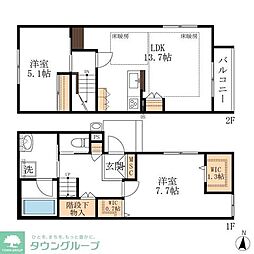 Ｃａｌｍｅ　Ｂｏｉｓ　鶴舞 1階2LDKの間取り