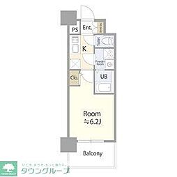 名古屋市営名城線 東別院駅 徒歩6分の賃貸マンション 7階1Kの間取り