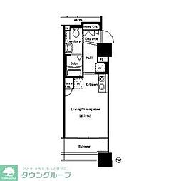 パークアクシス名駅南 5階ワンルームの間取り