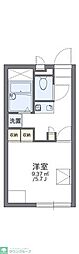 レオパレス中浦 1階1Kの間取り