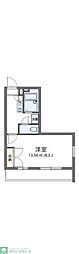 レオパレス信和 2階1Kの間取り