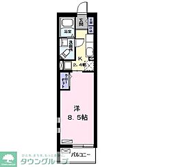 名古屋市営東山線 岩塚駅 徒歩13分の賃貸マンション 1階1Kの間取り