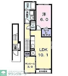 セリーナ 2階1LDKの間取り