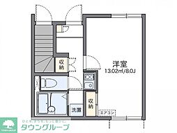 名鉄名古屋本線 東枇杷島駅 徒歩8分の賃貸アパート 1階1Kの間取り