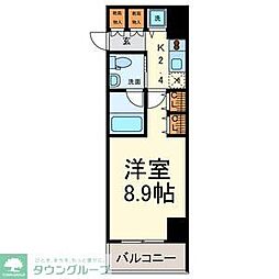 名古屋市営名城線 矢場町駅 徒歩6分の賃貸マンション 4階1Kの間取り