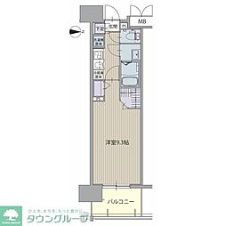 名古屋市営東山線 高畑駅 徒歩3分の賃貸マンション 11階1Kの間取り