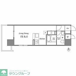 Gramercy Shirakawa Koen 6階ワンルームの間取り