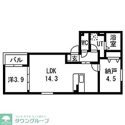 名古屋市営鶴舞線 庄内通駅 徒歩9分の賃貸アパート 2階1SLDKの間取り