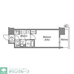 エスリード栄イーストスクエア 10階1Kの間取り