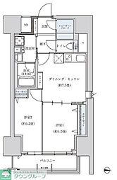 パークアクシス新栄 6階2DKの間取り