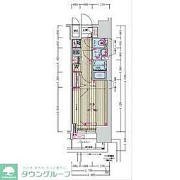 名古屋市営名城線 東別院駅 徒歩3分の賃貸マンション 2階1Kの間取り