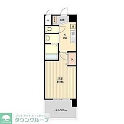 パークフラッツ金山 9階1Kの間取り