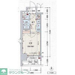 名古屋市営鶴舞線 大須観音駅 徒歩1分の賃貸マンション 12階1Kの間取り