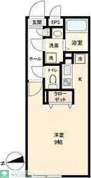 名古屋市営鶴舞線 鶴舞駅 徒歩8分の賃貸マンション 4階ワンルームの間取り