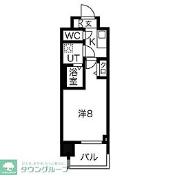 名古屋市営桜通線 丸の内駅 徒歩3分の賃貸マンション 14階1Kの間取り