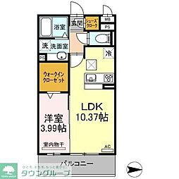 名古屋市営桜通線 太閤通駅 徒歩3分の賃貸アパート 2階1LDKの間取り