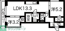 名古屋市営名城線 東別院駅 徒歩6分の賃貸アパート 1階2LDKの間取り