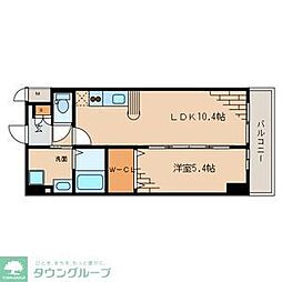 マイアトリア栄 2階1LDKの間取り
