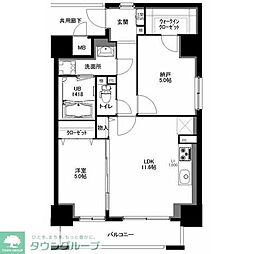名古屋市営鶴舞線 鶴舞駅 徒歩4分の賃貸マンション 7階2LDKの間取り