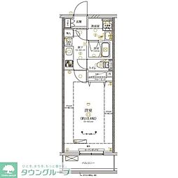 名古屋市営鶴舞線 大須観音駅 徒歩5分の賃貸マンション 4階1Kの間取り