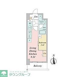 ポルタニグラ大須 7階1LDKの間取り