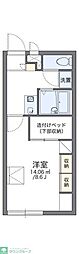 レオパレス五才美 1Kの間取図画像