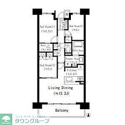 パークホームズ上小田井コンフォートウィル 3LDKの間取図画像
