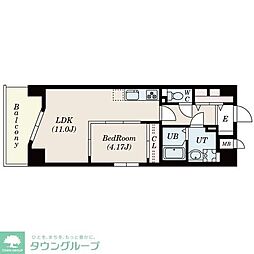 GRANDUKE大曽根 1LDKの間取図画像