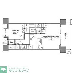 OPUSRESIDENCENAGOYASTATION 1LDKの間取図画像