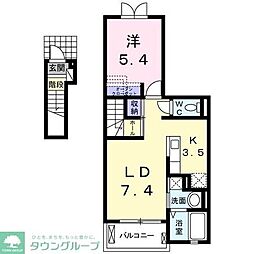 サニーアベニュー 1LDKの間取図画像