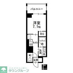 NISSYOBUILDING 1Kの間取図画像