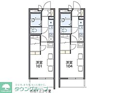 レオパレスセントラルアイ 1Kの間取図画像