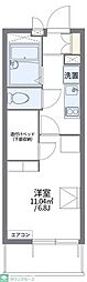 レオパレスKATOH2 1Kの間取図画像